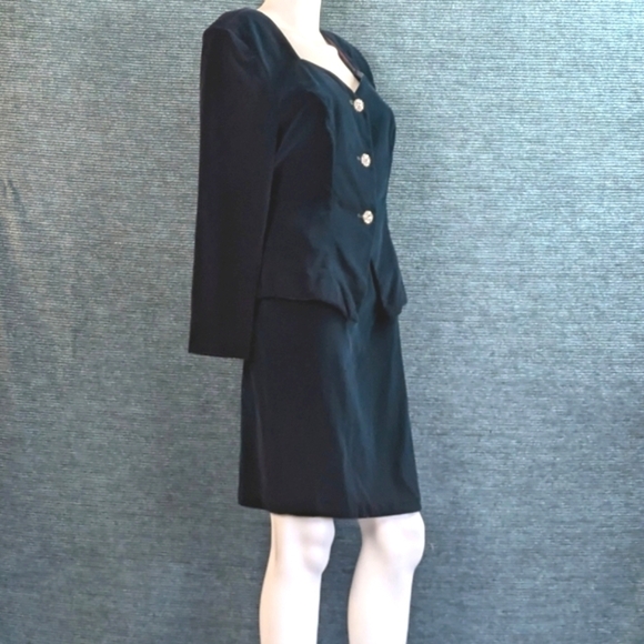 Vtg Niki Petites Velvet Skirt Set - Picture 6 of 17